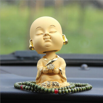 時刻美 可愛汽車擺件 搖頭公仔 車內創(chuàng)意擺件 汽車用品飾品車飾 保平安改裝專絨沙金小和尚 心想事成 寶駿530【圖片 價格 品牌 報價】-京東